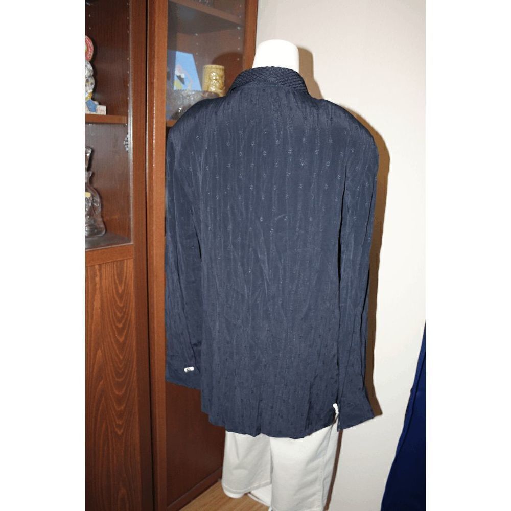 Milano Moda Black Button Down Tunic - Picture 4 of 11
